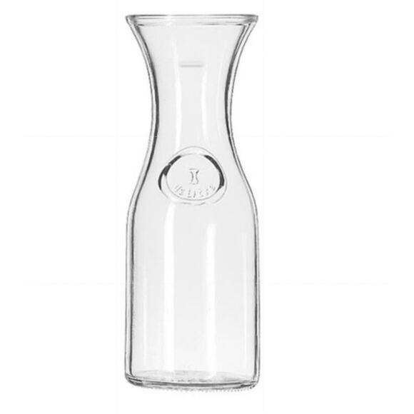 Libbey 11" Clear Glass 1-Liter Embossed Wine Decanter Jug Vase (97000) Mexico - Picture 1 of 6
